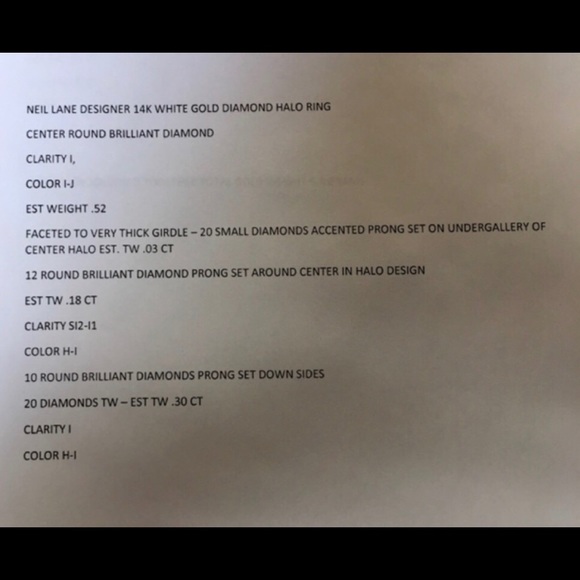 Neil Lane 14K Diamond Halo Ring & Diamond Band - Picture 9 of 10